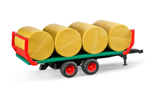 Bruder Bale Transport Trailer with 8 Bales | Farm Toys for Kids 3+