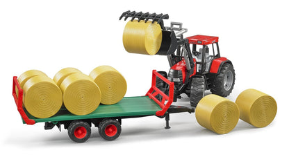 Bruder Bale Transport Trailer with 8 Bales | Farm Toys for Kids 3+