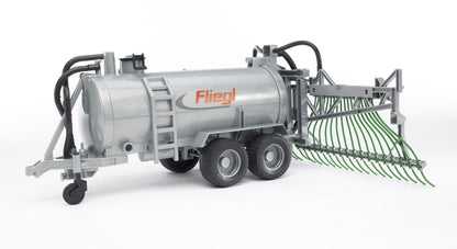 Fliegl Barrel Trailer with Spread Tubes by Bruder | Farm Toy for Kids 4+