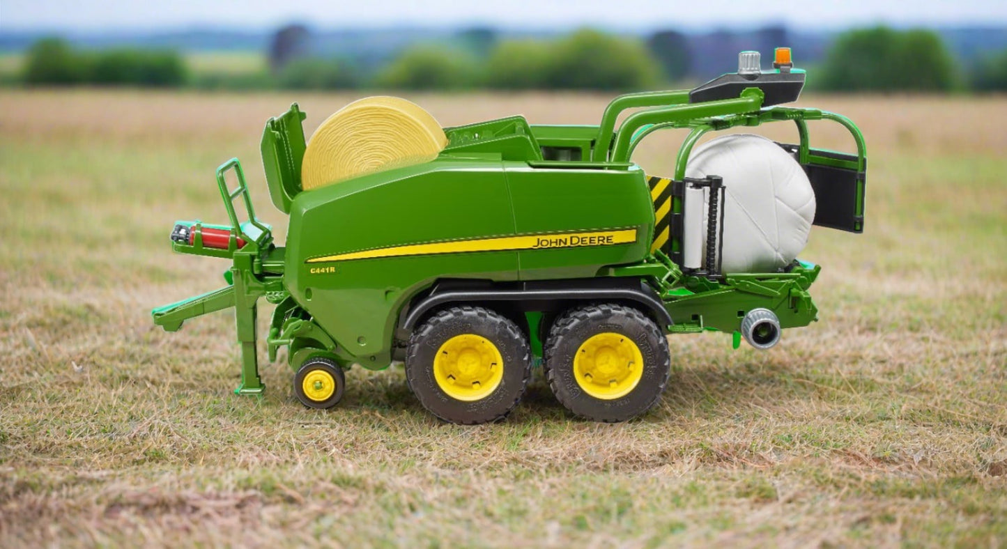 Bruder John Deere C441R Baler | Straw and Hay Press Toy for Young Farmers