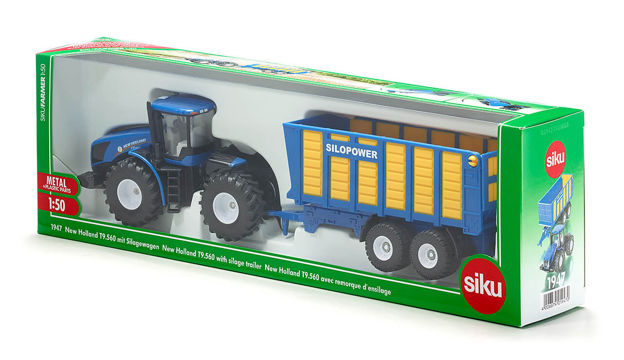 New Holland T9.560 with Silage Trailer – 1:50 Scale Model | Farmtoyz Ireland