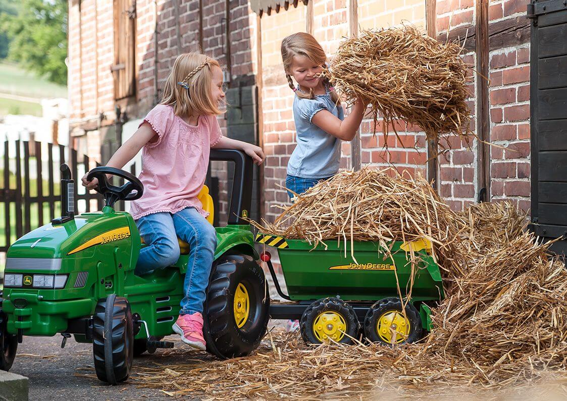 Rolly John Deere Half Pipe Trailer – Sturdy Tipping Trailer Toy