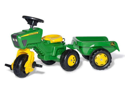 John Deere 3 Wheel Tractor with Trailer | RollyTrac at Farmtoyz