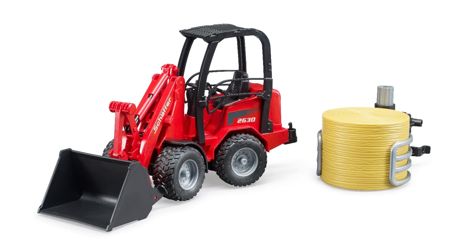 Bruder Schäffer Mini Loader with Bale Gripper – Farm Toys for Ages 3+